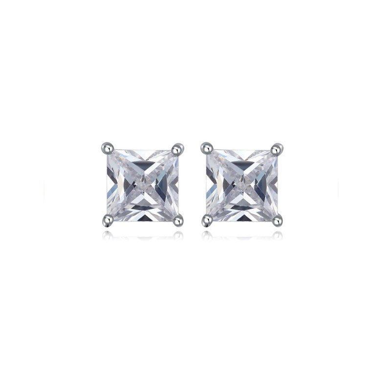 JBX Essential crystal square stud earrings